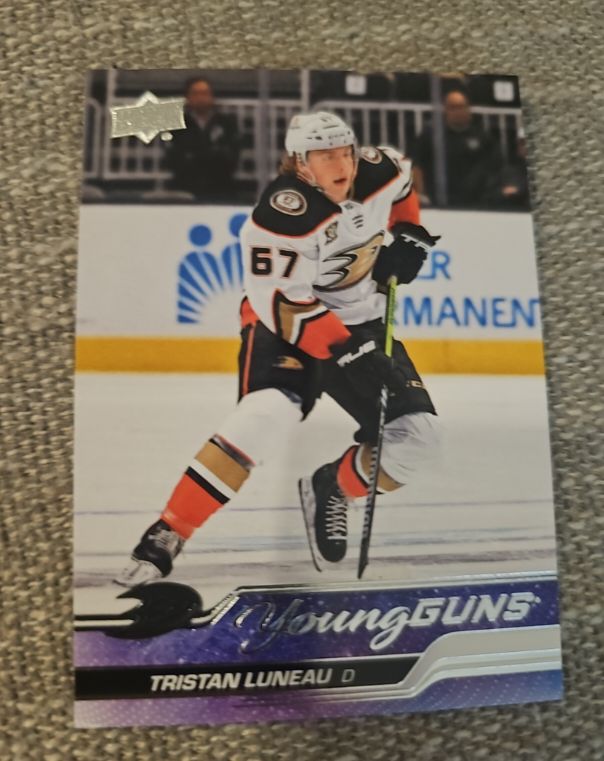 2023-24 Upper Deck Series 2 #480 Tristan Luneau Young Guns Rookie Anaheim Ducks — front