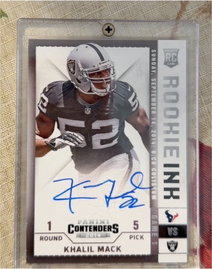 2014 Panini Contenders Rookie Ink RPS #RRI-KM Khalil Mack — front