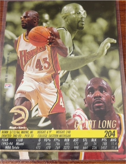 1995-96 Upper Deck Collector's Choice #43 Grant Long — front