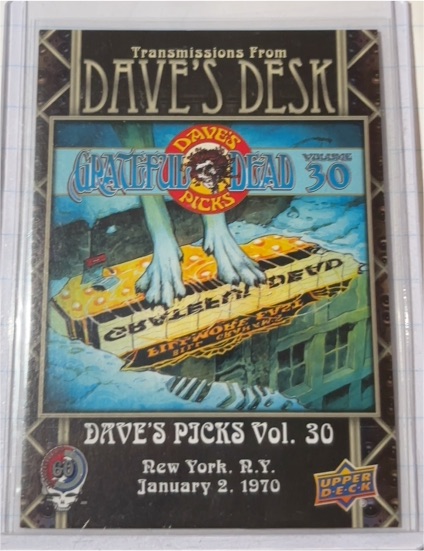 2025 Upper Deck Grateful Dead Transmissions From Dave's Desk Dave's Picks Vol. 30 #DD-30 — front