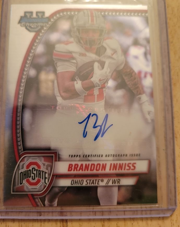 2024 Bowman Chrome University #PA-BIN Brandon Inniss — front