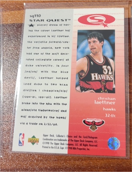1995-96 SkyBox E-XL #3 Christian Laettner — front
