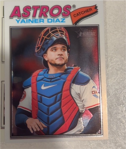2026 Topps Heritage #219 Yainer Diaz — front