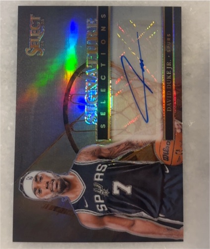 2024-25 Panini Select #SS-DUK David Duke Jr. Signature Selections — front