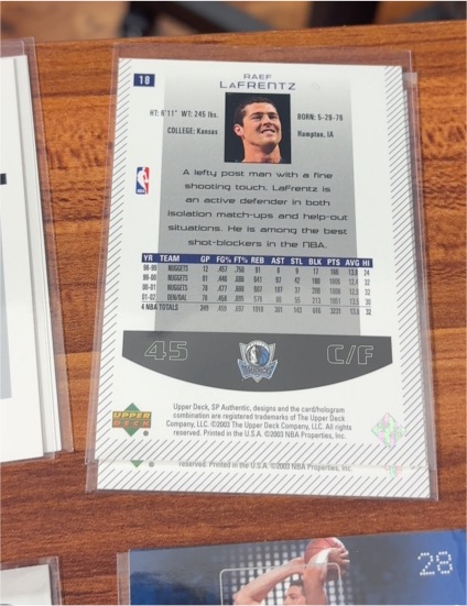 2002-03 Upper Deck #18 Raef LaFrentz — front