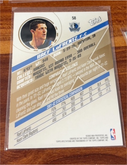 1998-99 Topps #113 Raef LaFrentz — front