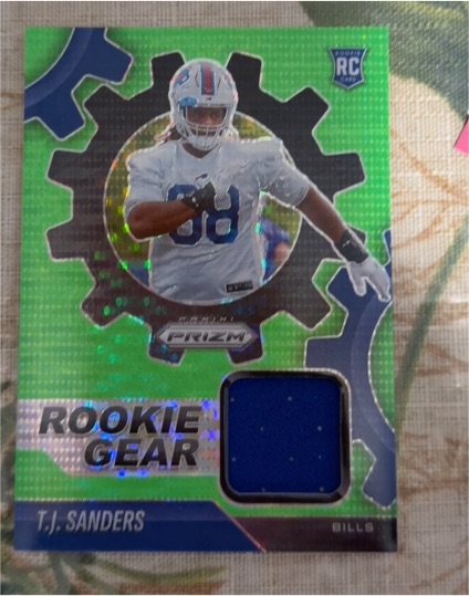 2025 Panini Prizm Rookie Gear #RGR-TSS T.J. Sanders — front