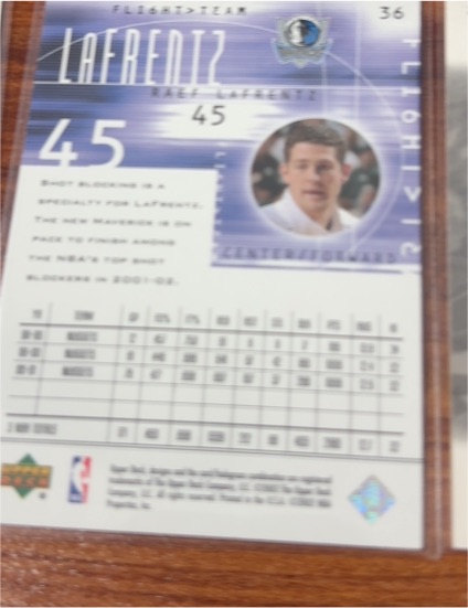 2001-02 Upper Deck Flight Team #36 Raef LaFrentz — front