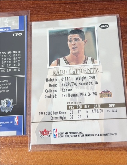 2000-01 Fleer #96 Raef LaFrentz — front