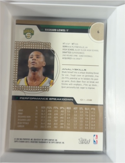 2002-03 Topps #8 Rashard Lewis — front
