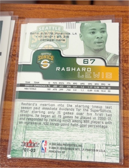 2000-01 Fleer Game Time #6 Rashard Lewis — front