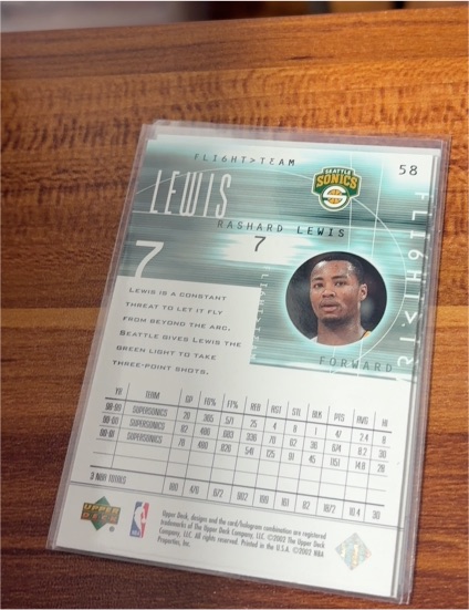 2001-02 Upper Deck Flight Team #58 Rashard Lewis — front