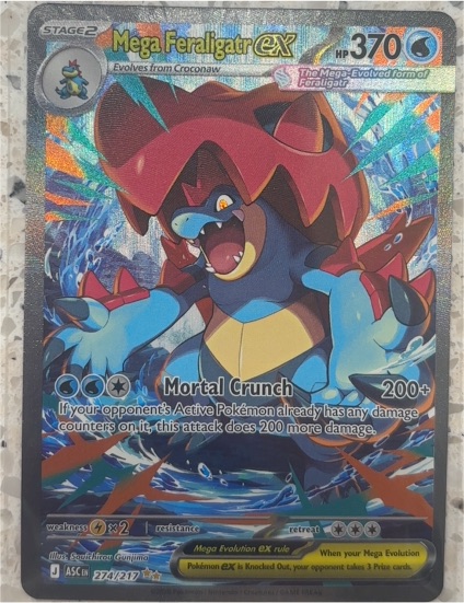 2026 Pokémon TCG Ascended Heroes #274 Mega Feraligatr EX — front