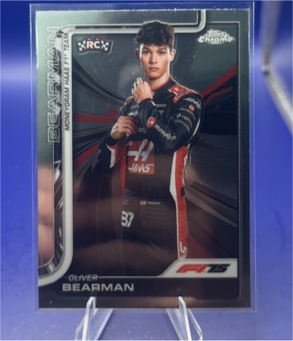 2025 Topps Chrome F1 #14 Oliver Bearman Rookie Portrait — front