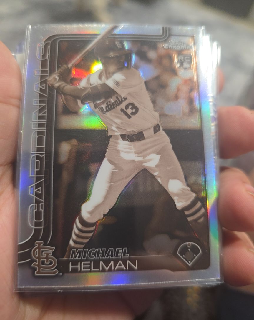 2025 Topps Chrome #104 Michael Helman Sepia Refractor — front