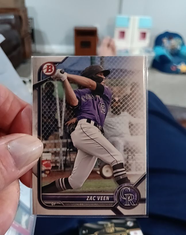 2022 Bowman #BP-13 Zac Veen Prospects Colorado Rockies — front