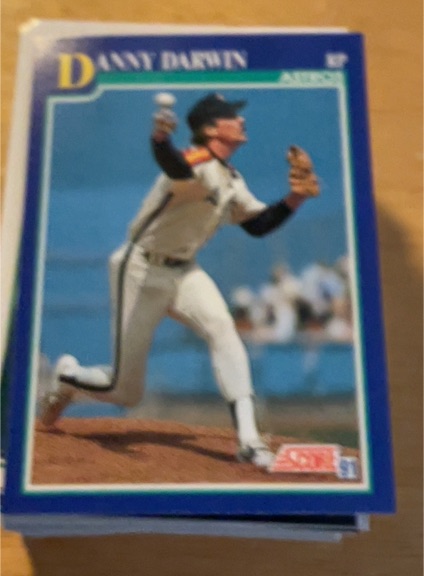 1991 Score #51 Danny Darwin — front