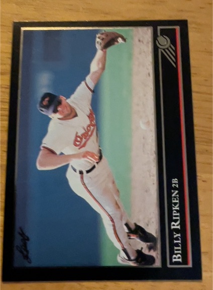 1992 Leaf #184 Billy Ripken Black Gold Baltimore Orioles — front