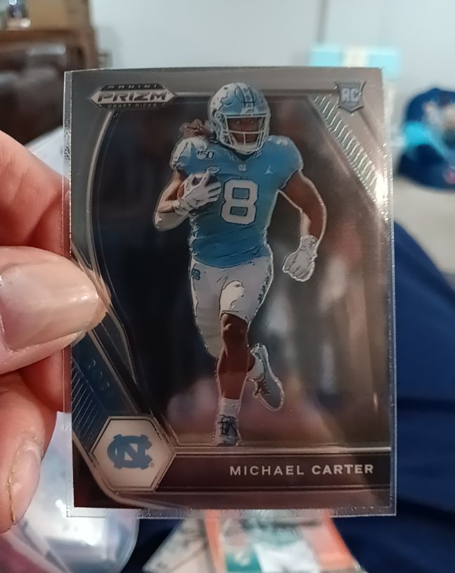 2021 Panini Prizm Draft Picks #158 Michael Carter RC North Carolina Tar Heels — front