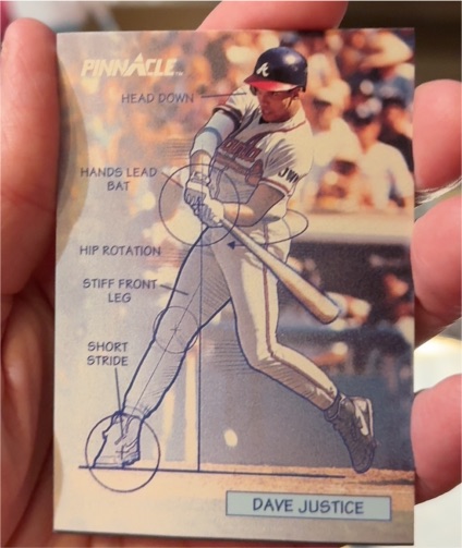 1992 Pinnacle #620 Dave Justice — front