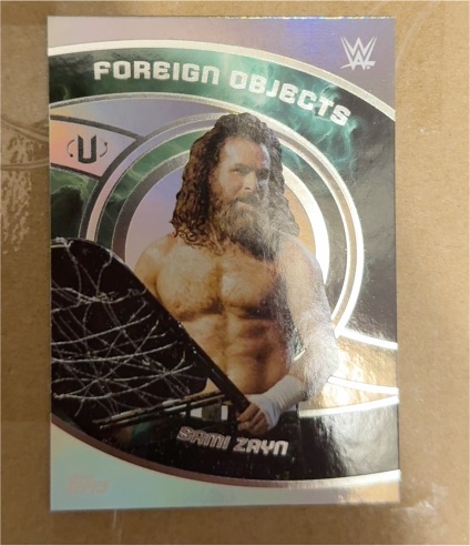 2025 Topps Universe WWE #FOB-18 Sami Zayn Foreign Objects — front