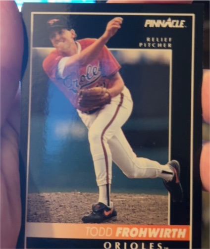 1992 Pinnacle #411 Todd Frohwirth Baltimore Orioles — front