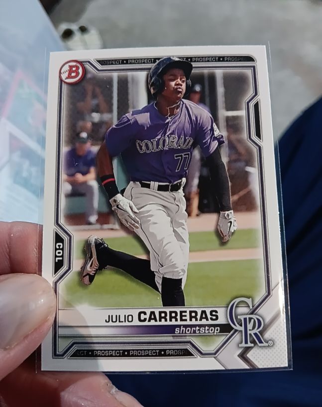2021 Bowman Draft #BD-30 Julio Carreras — front