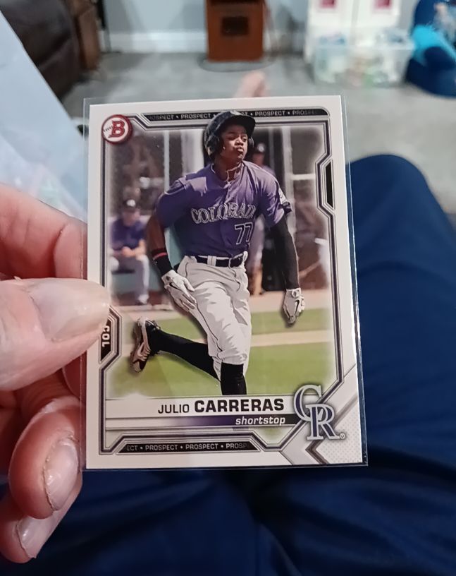 2021 Bowman Draft #BD-30 Julio Carreras — front