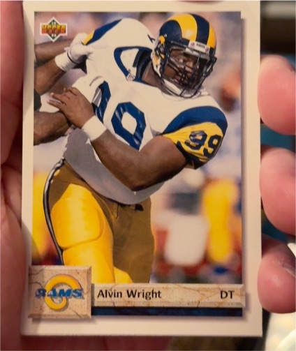 1992 Upper Deck #205 Alvin Wright — front