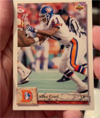 1992 Upper Deck #244 Mike Croel Denver Broncos — front