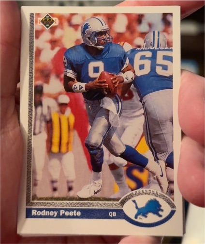1991 Upper Deck #305 Rodney Peete Detroit Lions — front