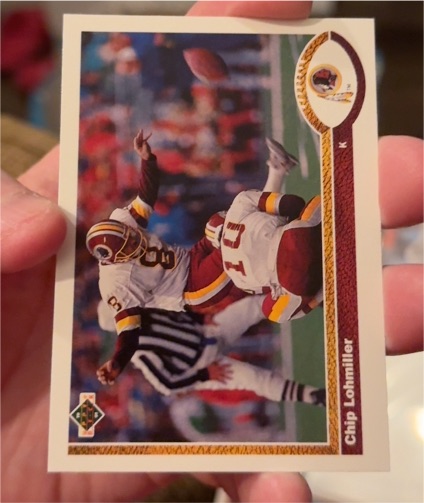 1991 Upper Deck #419 Chip Lohmiller Washington Redskins — front