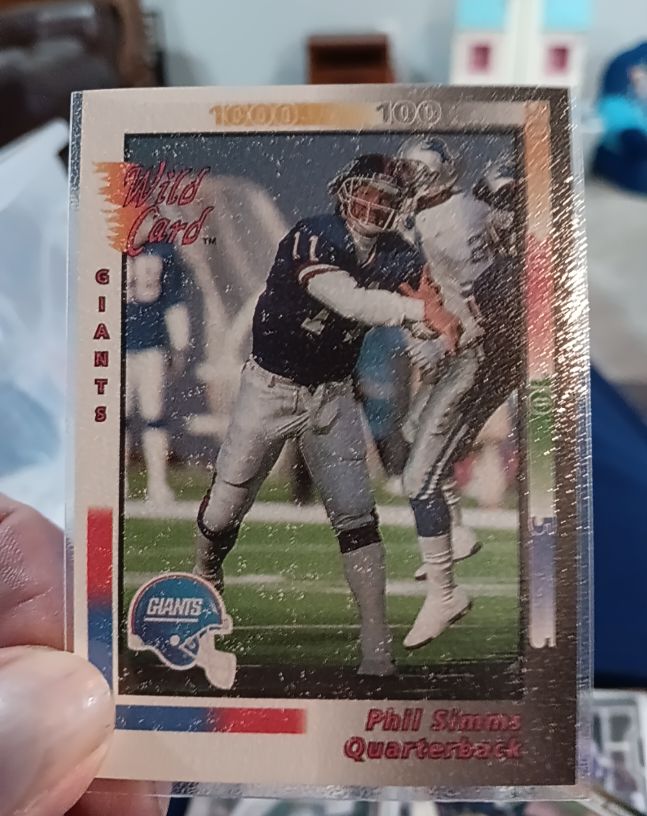 1992 Wild Card #181 Phil Simms — front