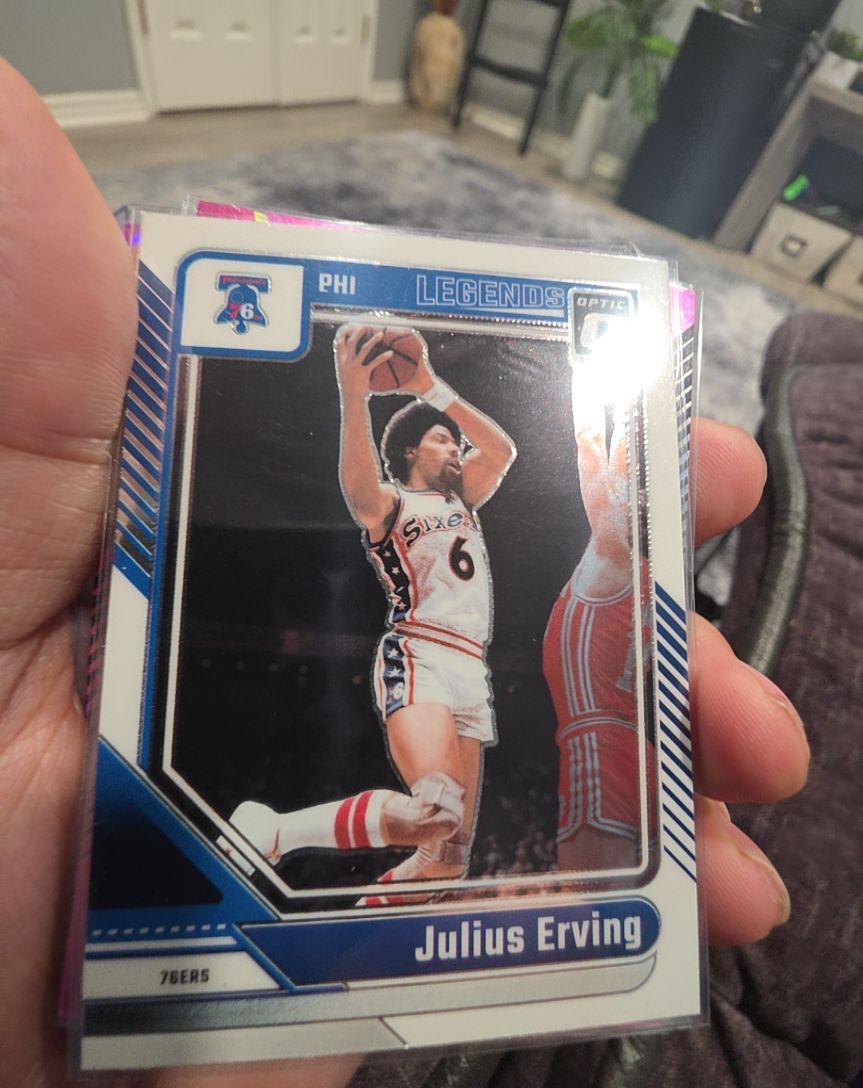 2024-25 Panini Donruss Optic #232 Julius Erving Legends Philadelphia 76ers — front
