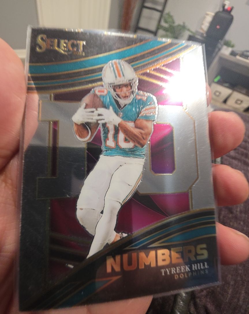 2023 Panini Select #NMB-THI Tyreek Hill Numbers Insert — front