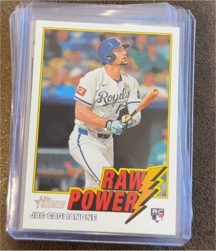 2026 Topps Heritage Raw Power #RP-JC Jac Caglianone — front