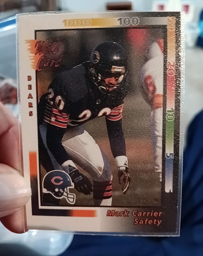 1992 Wild Card #142 Mark Carrier — front