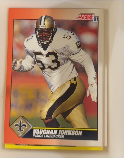 1991 Score #382 Vaughan Johnson — front