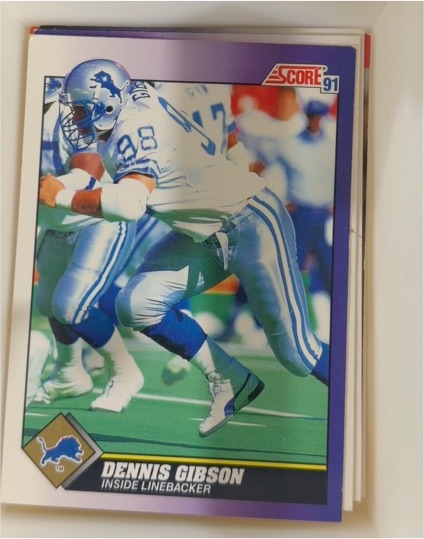 1991 Score #613 Dennis Gibson — front