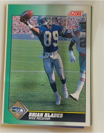 1991 Score #289 Brian Blades Seattle Seahawks — front
