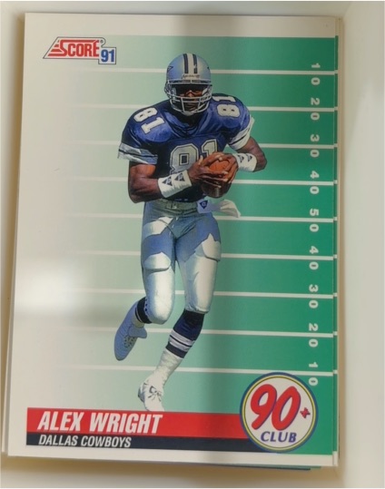 1991 Score #327 Alex Wright — front