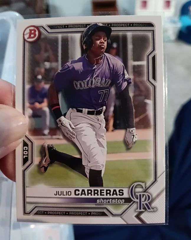 2021 Bowman Draft #BD-30 Julio Carreras — front
