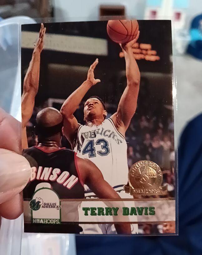 1993-94 NBA Hoops 5th Anniversary #44 Terry Davis — front