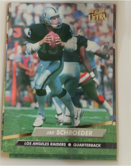 1992 Fleer Ultra #198 Jay Schroeder — front