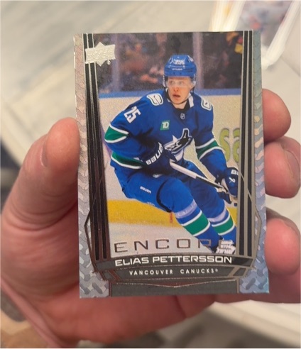 2025-26 Upper Deck Series 2 Encore #E-191 Elias Pettersson — front