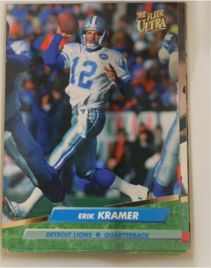 1992 Fleer Ultra #118 Erik Kramer — front