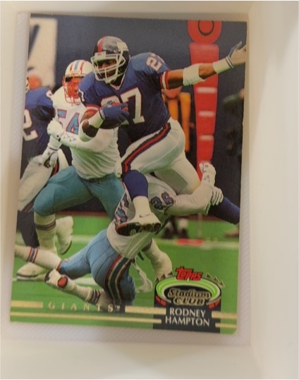 1992 Topps Stadium Club #247 Rodney Hampton — front