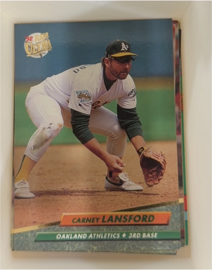 1992 Fleer Ultra #423 Carney Lansford — front