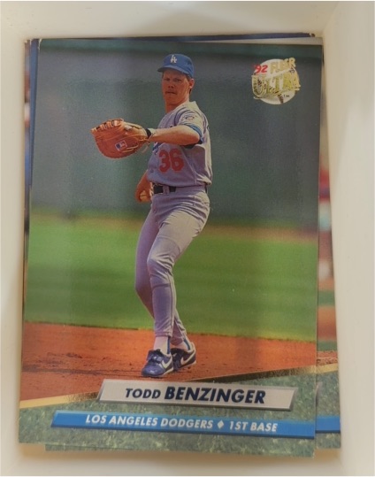 1992 Fleer Ultra #499 Todd Benzinger — front