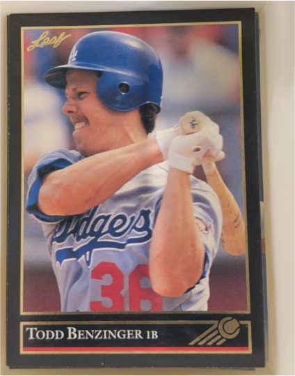 1992 Leaf Black Gold #257 Todd Benzinger — front